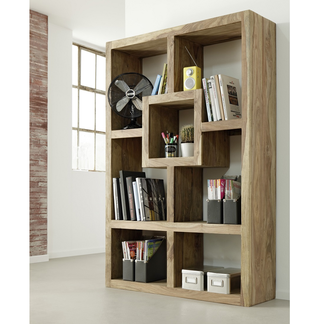 Raumteiler Anja Massivholzmöbel aus Stahl - & verschiedene Wooden Mangoholz Home von Größen