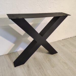 Tischbeine X-Gestell Schwarz lackiert